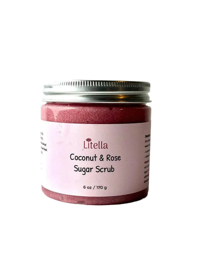 Coconut & Rose Sugar Scrub Litella